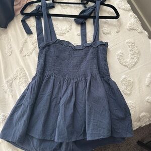 smocked tank top